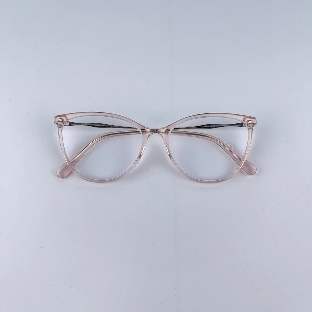 JINS J!NS U012 Women Eyeglasses Frame Rose Gold Cat‎ Eye Full Rim 55-16-144